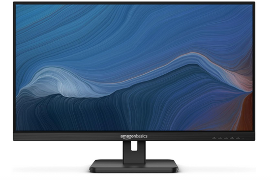 Amazon Basics IPS Monitor 75 Hz Powered with AOC Technology FHD 1080P HDMI, Display Port and VGA Input VESA Compatible Built-in Speakers for Office and Home, 27 in, Black